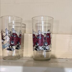 Red Cartoon Character Glass Tumbler - Single Drinkware Glass